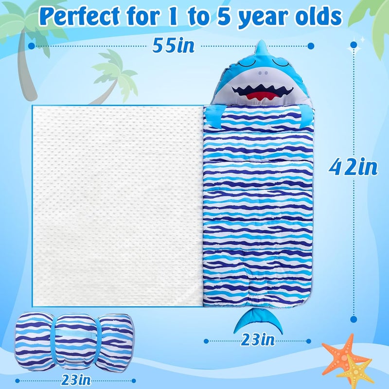 Biubee Thick Toddler Nap Mat with Pillow - Lightweight & Portable Toddler Sleeping Bag for Kids Boys Girls Aged 1~5 Daycare Preschool Travel - Image 5